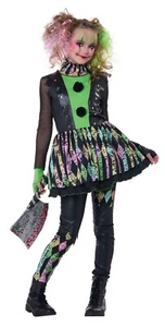 Crazy Carnival Clown IT Child Girls Costume - Picture 1 of 3