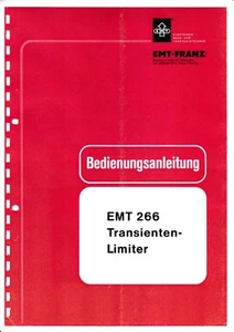 Service Manual-Bedienungsanleitung für EMT 266  - Bild 1 von 1