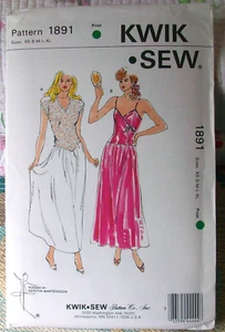 Kwik Sew Vintage 1989 Sewing Pattern 1891 ~ Pullover Nightgown XS-XL - Picture 1 of 2