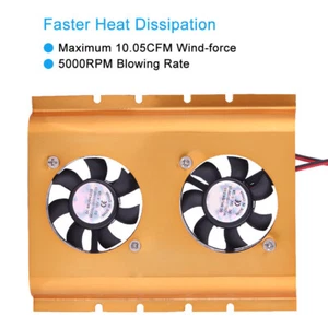 DC 12V Computer Hard Drive Cooler HDD Heatsink Hard Disk Cooling Fan 4 Pin Gold - Photo 1/6