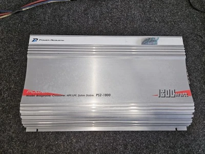 Power Acoustik PS2-1800 two 2 channel class A/B amp amplifier old school budget - Image 1 of 4