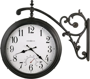 Howard Miller Luis Double-Sided Wall Clock – Indoor Outdoor Analog Clock, Batter - Picture 1 of 5