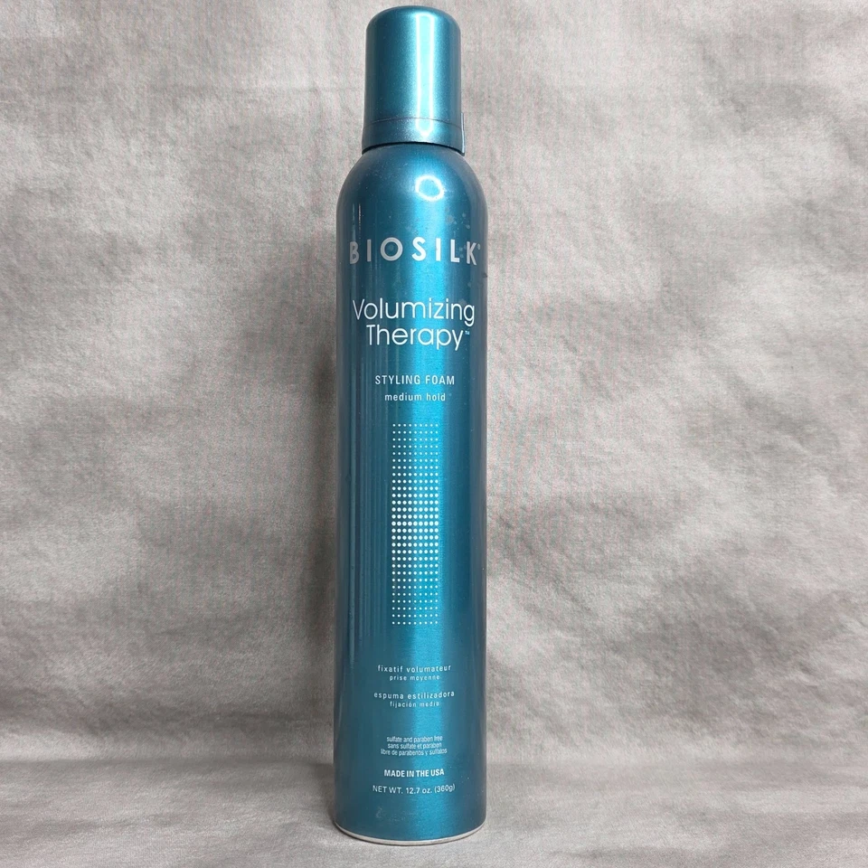 Espuma de peinado BIOSILK terapia voluminizadora sujeción media 12,7 oz Foto 1 de 2