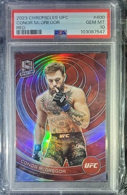 Conor McGregor 2023 Panini Chronicles Spectra UFC Red Prizm Card /199  PSA 10 - Image 1 of 2