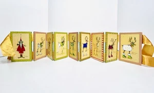 Rare Patience Brewster Christmas Accordion Fold Book Banner Santa Reindeer HTF - Picture 1 of 10