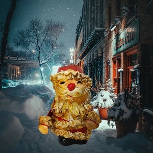 VTG  Handmade Paper Mache Artisan Kitsch Santa Claus Christmas 5 inch Tall OOAK - Picture 1 of 9