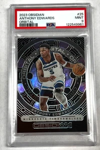 Anthony Edwards Orbital /99 PSA 9 MINT 2023-24 Panini Obsidian #25 Timberwolves - Bild 1 von 2