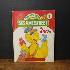 Vintage 1989 On My Way With Sesame Street Volume 1 My ABC’s Hardcover Book - Imagen 1 de 6
