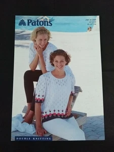 Patons DK Ladies Lacey Short Sleeve Jumper Knitting Pattern B23911 - Afbeelding 1 van 1