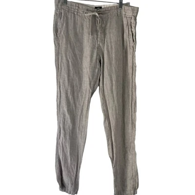 Pantalones rectos para mujer H&M talla 34 gris capas 100 % lino Foto 1 de 4