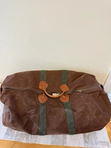 Vintage LL BEAN Canvas Leder Duffle Bag Reise USA Talon 70er - Bild 1 von 10