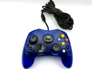 Controller Xbox originale tipo S blu traslucido OEM Microsoft cavo staccabile - Foto 1 di 9