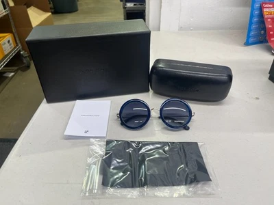 Linda Farrow X The Row - Gafas de sol circulares en acetato azul imperial Foto 1 de 4