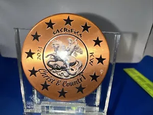 2024 Slava Ukraine Copper Medal Challenge Coin Christ & Country # 28 Of 50 Rare - Picture 1 of 8