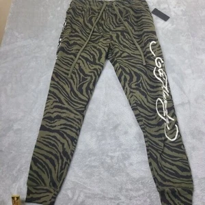 Ed Hardy Zebra Print Dragon Logo Jogger Sweat Pant Men’s Size Medium NWT - Picture 1 of 9