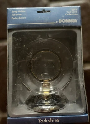 Jabonera transparente Donner Yorkshire cromada y latón 5366 nueva en caja Foto 1 de 4
