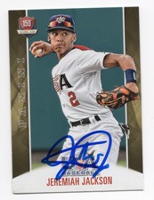 JEREMIAH JACKSON Signed Autograph 2015 Panini USA Baseball Card Set Auto15U COA