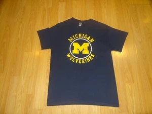 T-shirt manica corta blu navy Michigan Wolverines media adulto - Foto 1 di 3