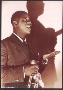 Modern MUSICIAN Postcard: LOUIS ARMSTRONG (Tushita, B507). Free UK Post - Picture 1 of 1
