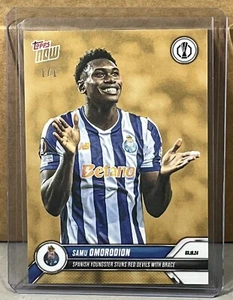 2024 TOPPS NOW #4 SAMU OMORODION FC PORTO brace Gold Parallel 1/1 - Picture 1 of 3