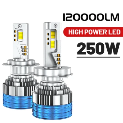 H1 H4 H7 H11 9005 9006 LED Headlight Super Bright Bulbs Kit 250W High/Low Beam - Image 1 of 4