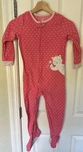 Carter’s fairy teddy bear pajamas 5t / 5A, crown sleeper feet footed union suit - Picture 1 of 4
