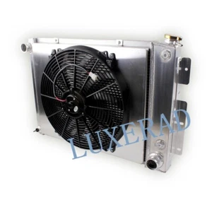 Radiator 4-Row+Fan Shroud For 67-69 Chevy Camaro Pontiac Firebird LS Engine Swap - Foto 1 di 13