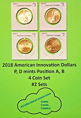 #2  2018 PD Pos A&B  4 Coin $1 American Innovation Set - Introductory Coin - Image 1 of 4