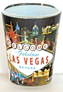 Las Vegas Nevada Collage Negro y Azul Vidrio - NUEVO CON PEGATINA - Imagen 1 de 5