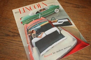 1953 Lincoln huge color sales portfolio, 11X14, opens to poster, nice piece - Picture 1 of 2