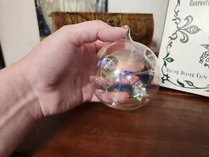 Vintage Silvestri geblasenes Glas eingerückt Trompete schillernd Weihnachtsschmuck Taiwan - Bild 1 von 7