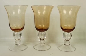 3 Lenox JEWEL Colore AMBER Water Goblets 7 1/4" - Picture 1 of 1