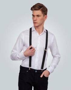 Solid Color Elastic Suspender Braces Adjustable Men Women Ramdom colour 1pcs