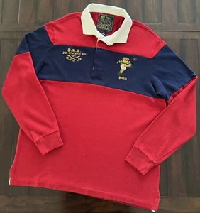 Polo Ralph Lauren Bear 🐻 Rugby Sweater RED Men’s ( L ) NWT SOLD OUT 💥 - Picture 1 of 11