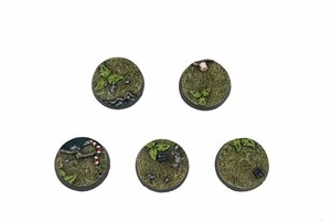 WWG Jungle Warfare Miniature Bases x 5 (25mm) – 20-28mm Scale Fantasy Figures - Picture 1 of 8