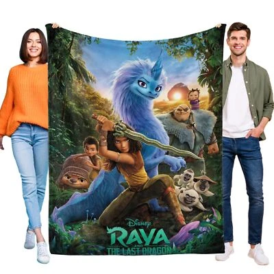 Raya and The Last Dragon Fannel Blanket Soft Bed Sofa Throw Kids Birthday Gift - Image 1 of 4