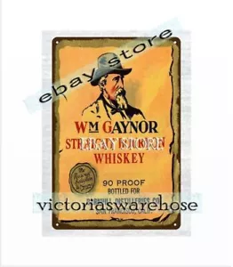 1930s Wm Gaynor straight bourbon whiskey, Barnhill Distilleries tin sign San - Picture 1 of 4