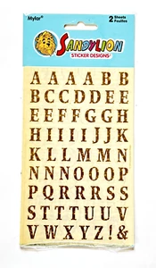 Vintage GOLD Swirl Letters NEW PACK Mylar Sandylion ABC Alphabet Stickers 2000 - Picture 1 of 1