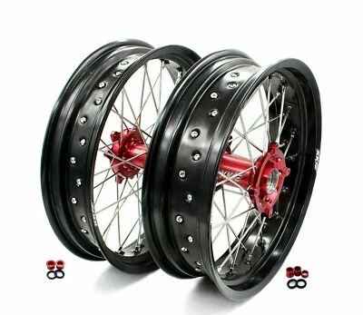 17" / 17" Supermoto Wheels For 2004-2013 CRF250R 2002-2012 CRF450R RMH02 - Image 1 of 4