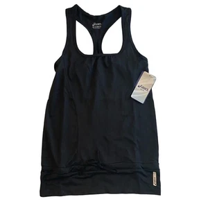 Asics Womens XS Black Racerback Lacombe Singlet WR0303RT-90 NWT - Picture 1 of 10