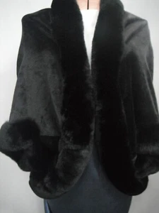 Black Faux fur shrug-one size fits most - Picture 1 of 6