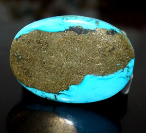 Pietra preziosa sciolta blu turchese naturale non trattata certificata EGL 225,00 ct taglio ovale - Foto 1 di 5