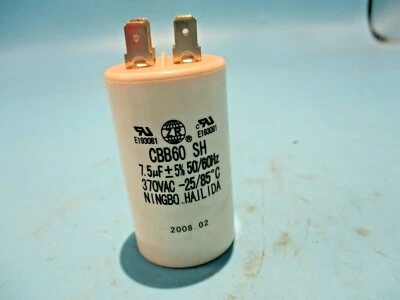 NEW NINGBO HAILIDA CBB60-SH CAPACITOR 7.5uF 370VAC - Image 1 of 2