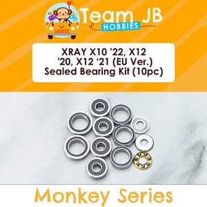 XRAY X10 ’22, X12 '20, X12 ‘21 (EU Ver.) - 10 Pcs Rubber Sealed Bearings Kit - Picture 1 of 2