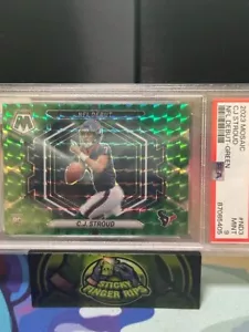 2023 Panini Green Mosaic Prizm NFL Debut CJ Stroud RC Rookie PSA 10 - HOT QB - Picture 1 of 3