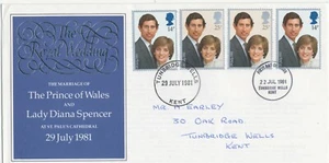GB 22.7.1981 / 29.7.1981 La Boda Real (2 juegos) en excelente FDC con IED raras - Imagen 1 de 2