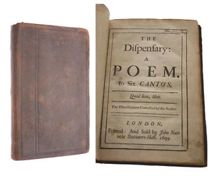 The Dispensary: A Poem In Six Canto's 1699 by [Garth, Samuel, Sir] - Picture 1 of 1