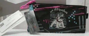 No trepassing trousse écolier ados noir motif bulldog étoiles bleues 23 x 11,5 c - Imagen 1 de 2