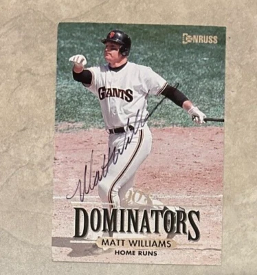 Matt Williams Autografiado Firmado Donruss Años 90 Dominators #4 Gigantes de San Francisco Foto 1 de 3