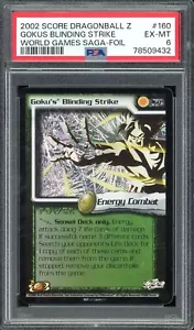 PSA 6 EX - MINT 2002 Score DBZ World Games Saga Gokus Blinding Strike UR #160 - Picture 1 of 2